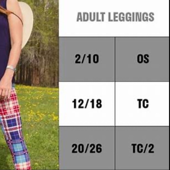 🆕LULAROE: NWOT Pop Art Floral Leggings- Size TC2 20-26. - Picture 6 of 6